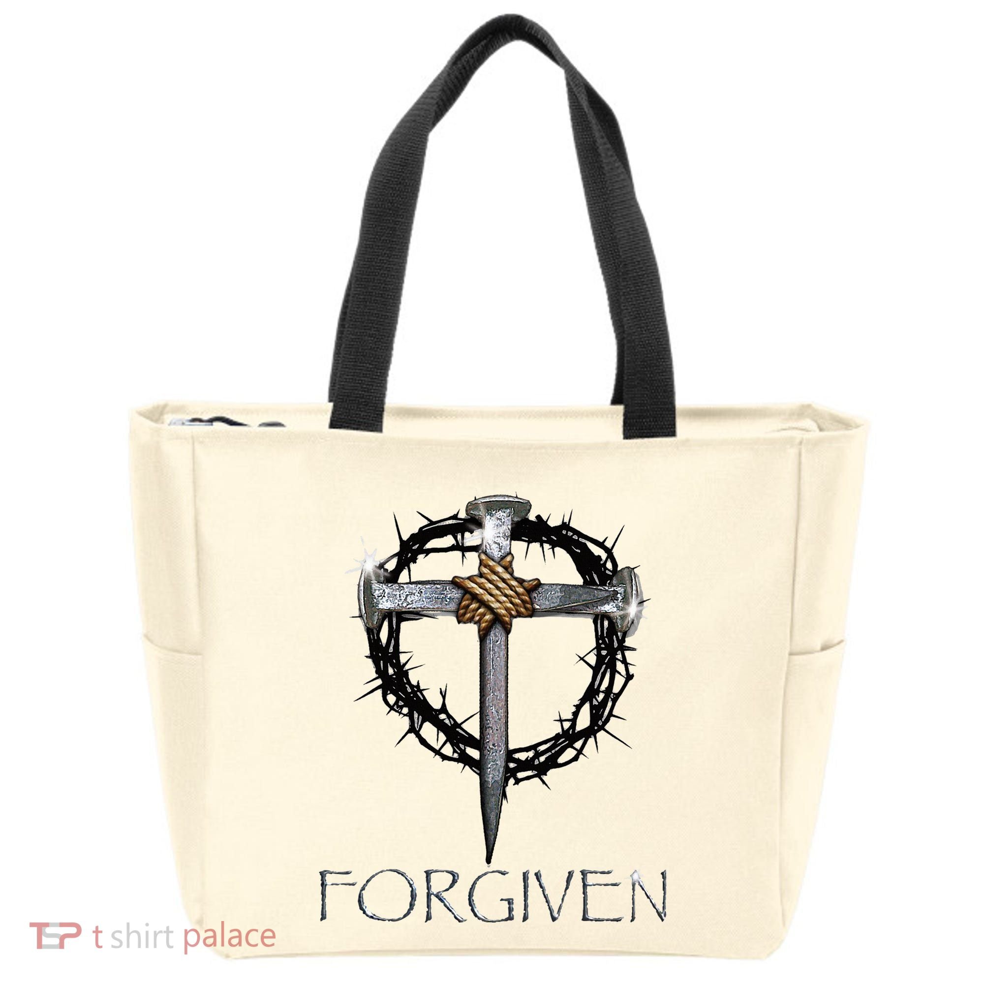 Forgiven 3 Nails Crown Of Thorns Tote Bag
