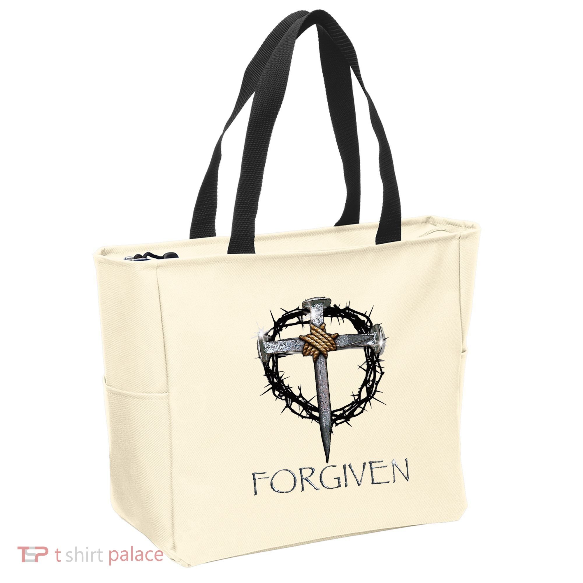 Forgiven 3 Nails Crown Of Thorns Tote Bag