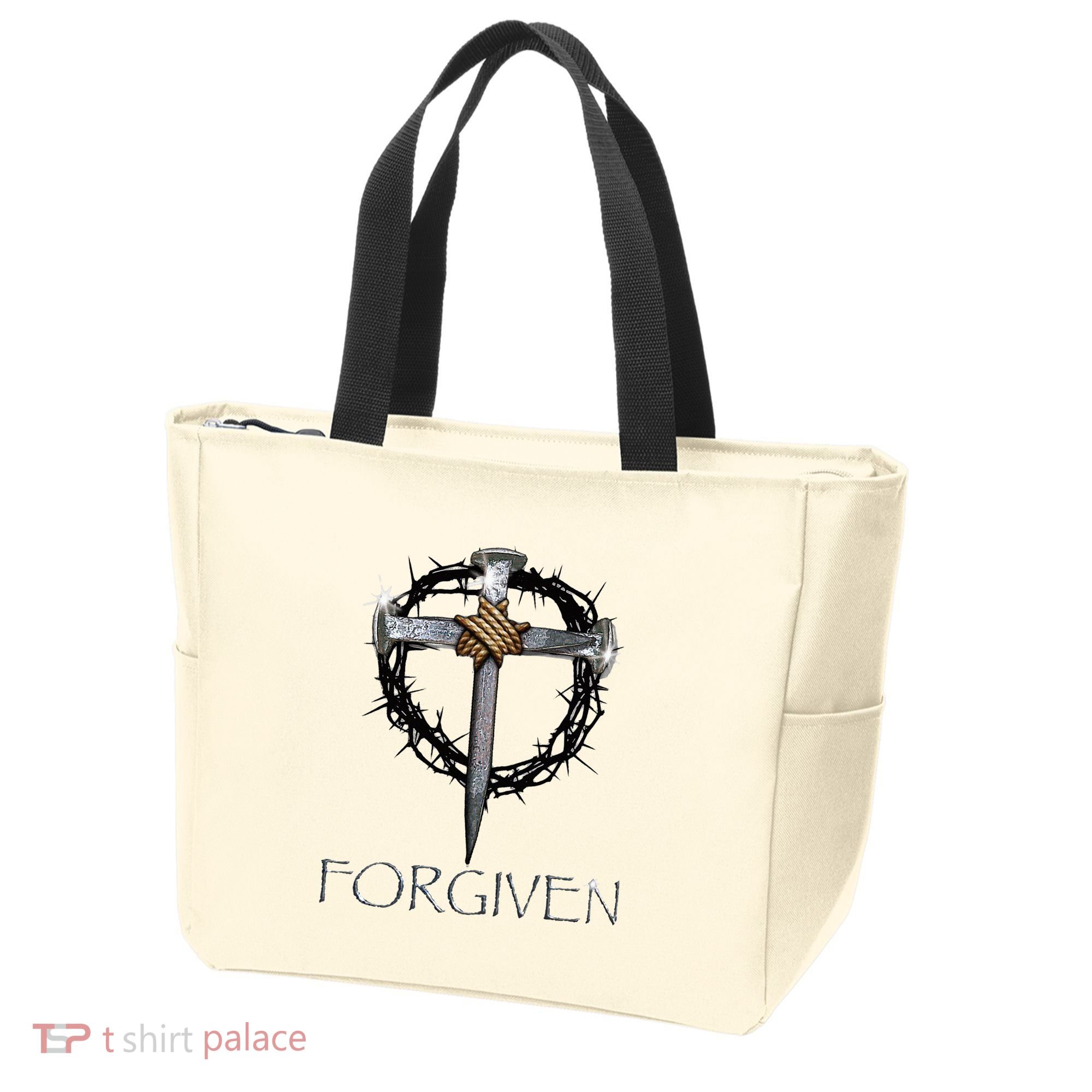 Forgiven 3 Nails Crown Of Thorns Tote Bag