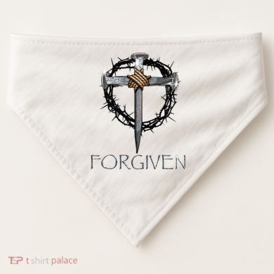 Forgiven 3 Nails Crown Of Thorns USA-Made Doggie Bandana