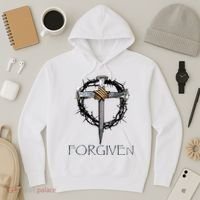Forgiven 3 Nails Crown Of Thorns Hoodie thumb 3