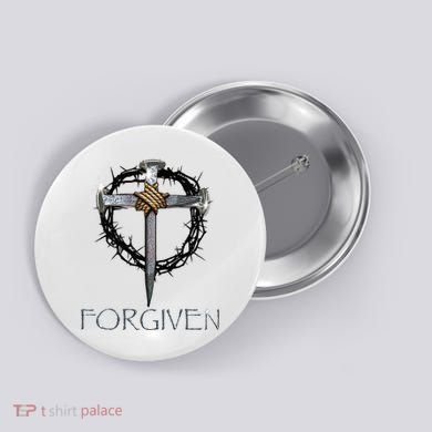 Forgiven 3 Nails Crown Of Thorns Button