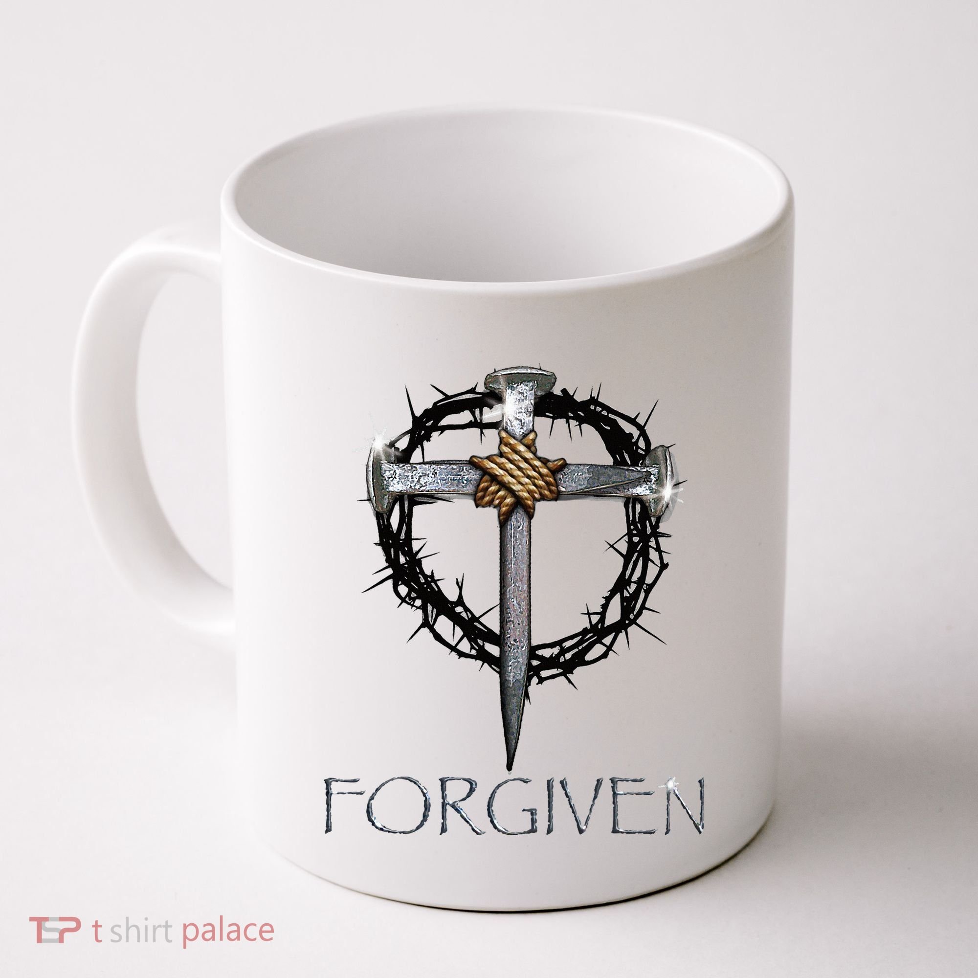 Forgiven 3 Nails Crown Of Thorns Coffee Mug