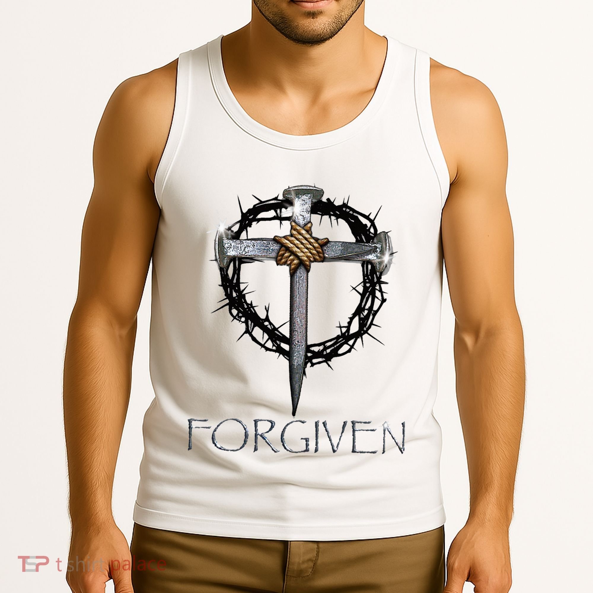Forgiven 3 Nails Crown Of Thorns Tank Top