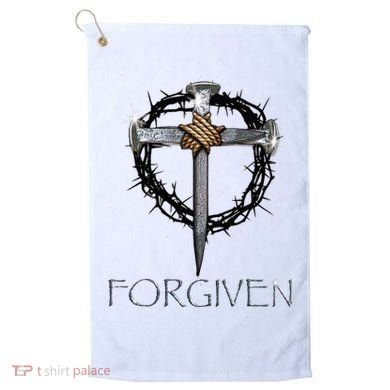 Forgiven 3 Nails Crown Of Thorns Golf Towel