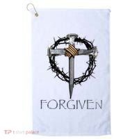Forgiven 3 Nails Crown Of Thorns Golf Towel thumb 0