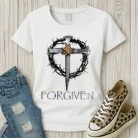Forgiven 3 Nails Crown Of Thorns Women's T-Shirt thumb 3