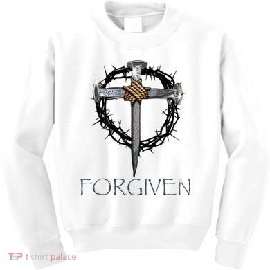 Forgiven 3 Nails Crown Of Thorns Kids Sweatshirt