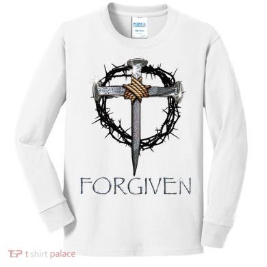 Forgiven 3 Nails Crown Of Thorns Kids Long Sleeve Shirt