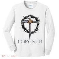 Forgiven 3 Nails Crown Of Thorns Kids Long Sleeve Shirt thumb 0