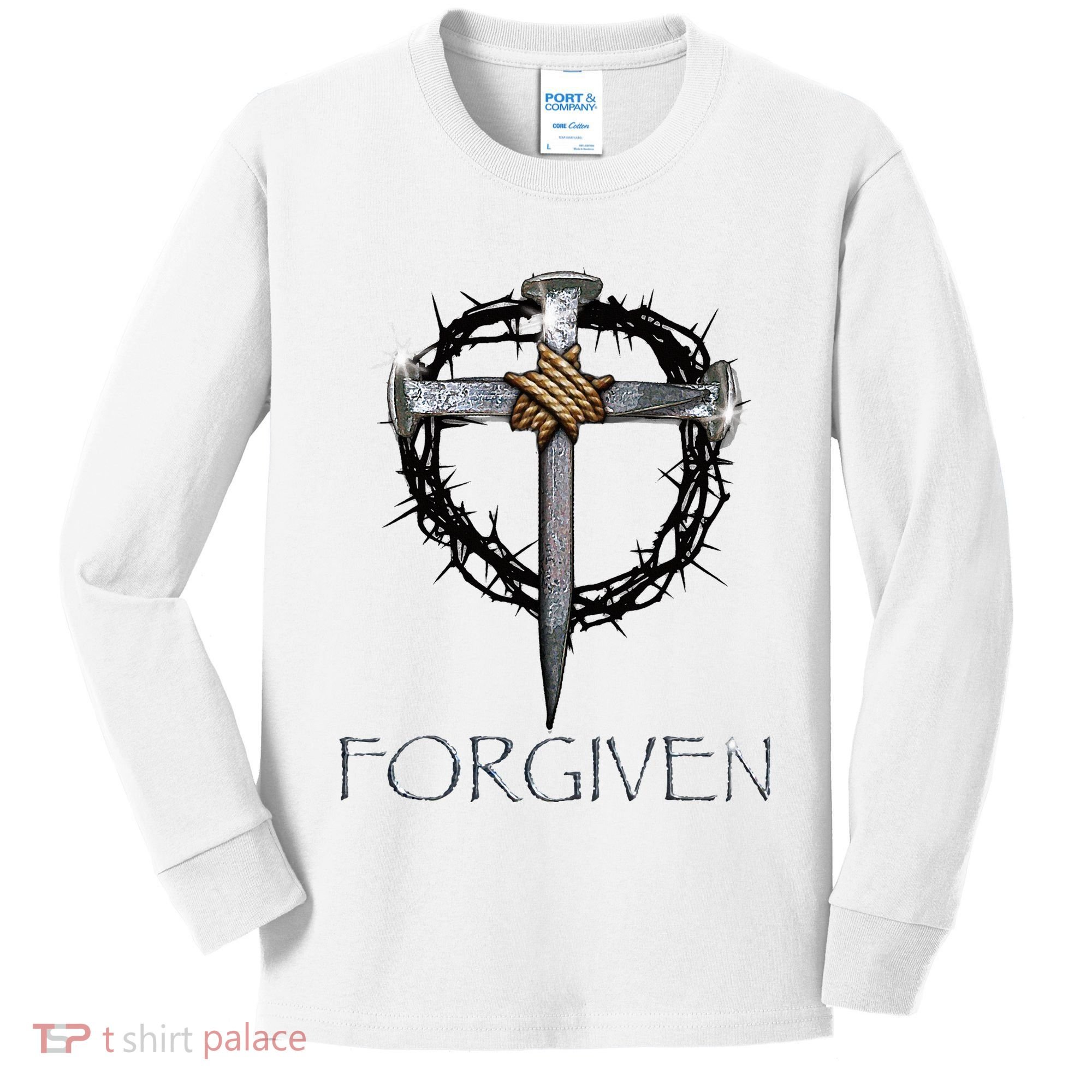 Forgiven 3 Nails Crown Of Thorns Kids Long Sleeve Shirt