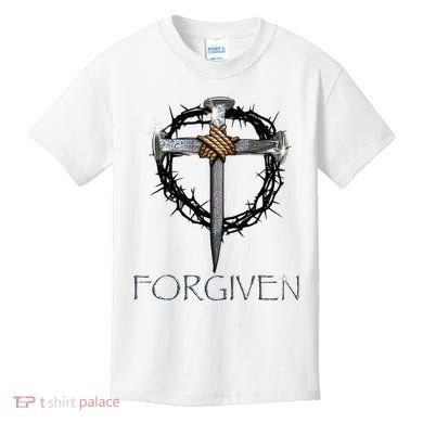 Forgiven 3 Nails Crown Of Thorns Kids T-Shirt