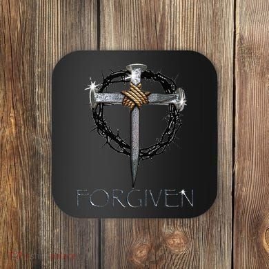 Forgiven  3 Nails crown of thorns  Coaster