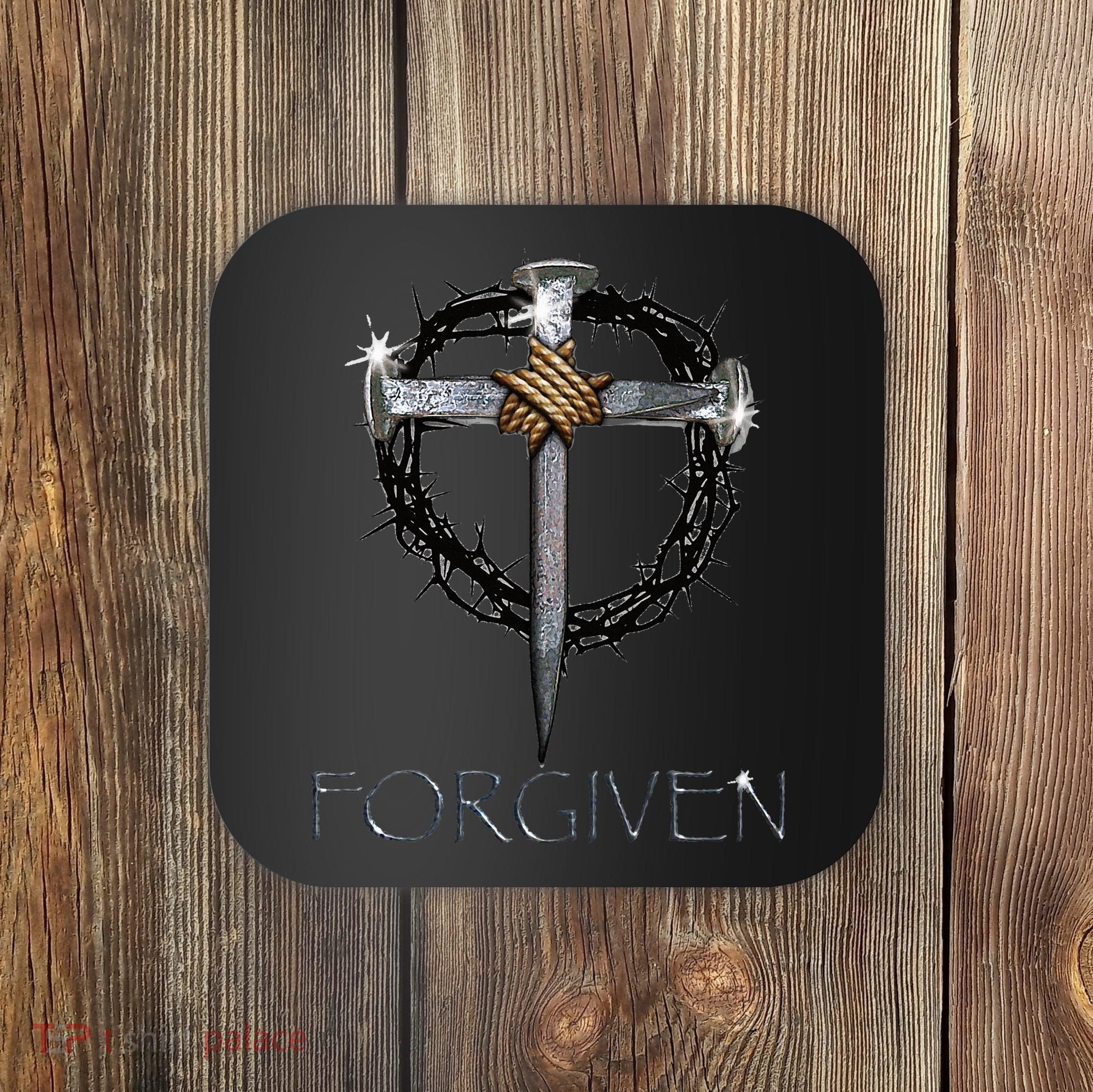 Forgiven  3 Nails crown of thorns  Coaster