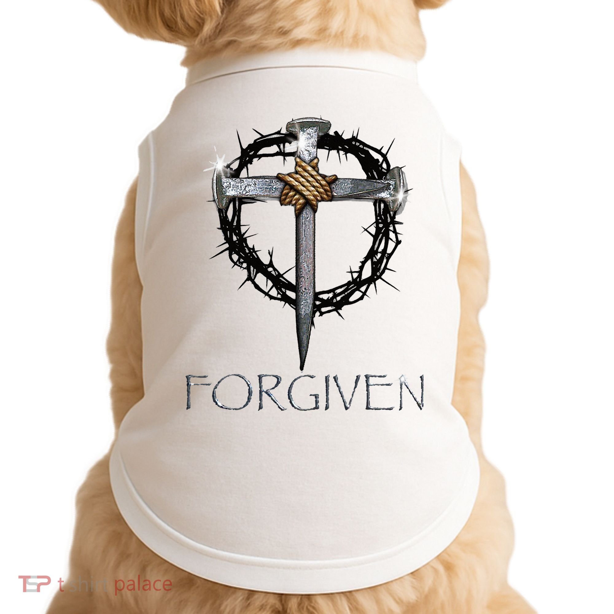 Forgiven  3 Nails crown of thorns  Doggie Tank
