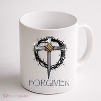 Forgiven  3 Nails crown of thorns  Coffee Mug thumb 1