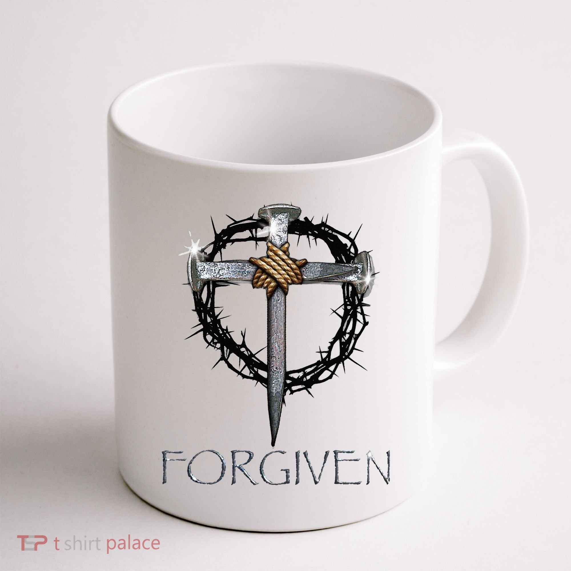 Forgiven  3 Nails crown of thorns  Coffee Mug