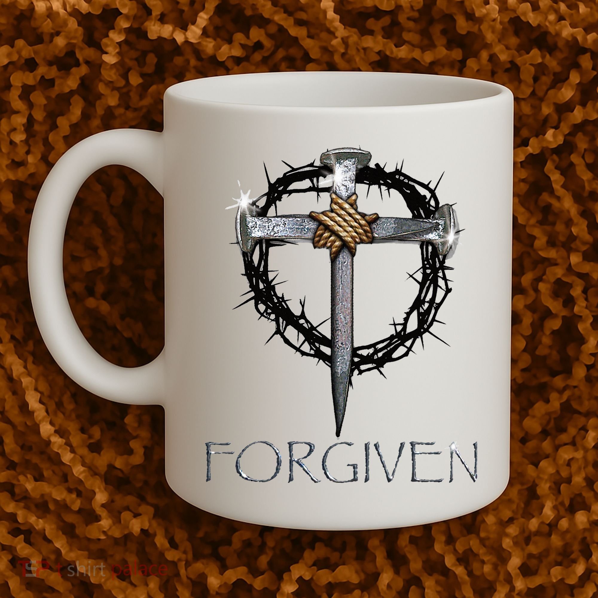 Forgiven  3 Nails crown of thorns  Coffee Mug