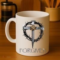Forgiven  3 Nails crown of thorns  Coffee Mug thumb 4