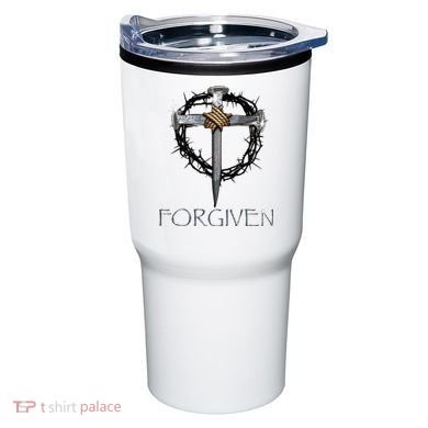 Forgiven  3 Nails crown of thorns  Tumbler
