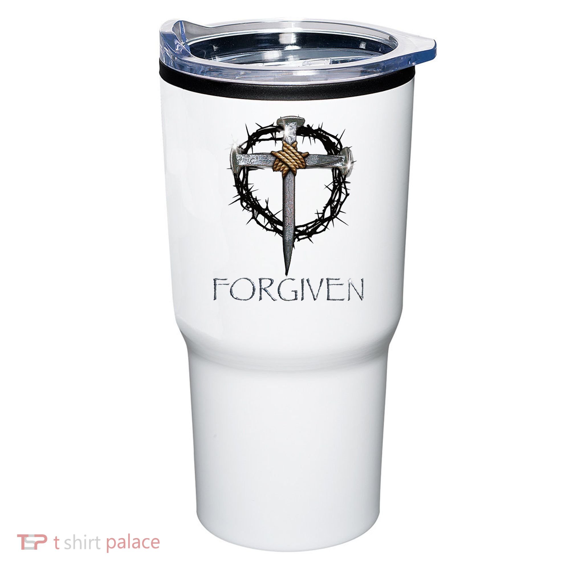Forgiven  3 Nails crown of thorns  Tumbler
