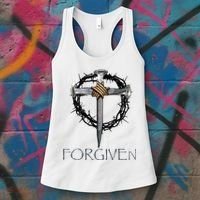 Forgiven  3 Nails crown of thorns  Women's Tank Top thumb 3