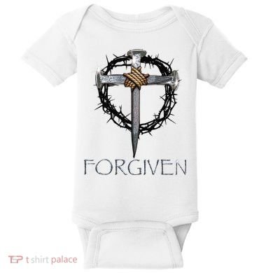 Forgiven  3 Nails crown of thorns  Baby Bodysuit
