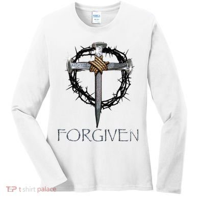 Forgiven  3 Nails crown of thorns  Women's Long Sleeve Shirt