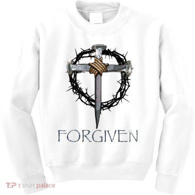 Forgiven  3 Nails crown of thorns  Kids Sweatshirt