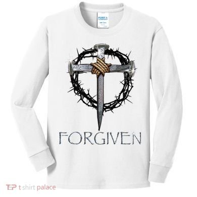 Forgiven  3 Nails crown of thorns  Kids Long Sleeve Shirt