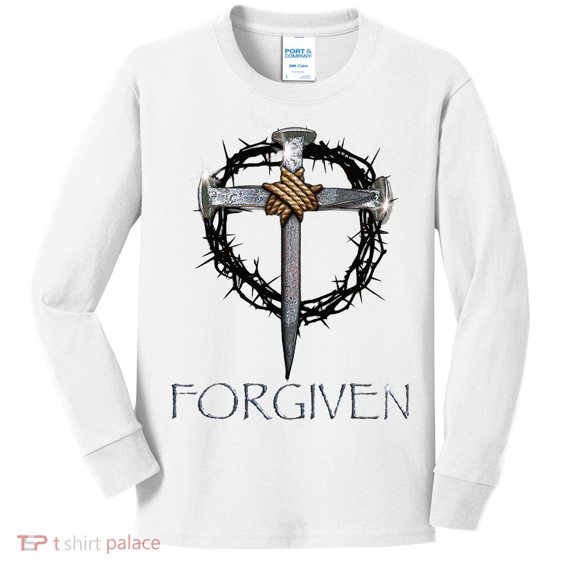 Forgiven  3 Nails crown of thorns  Kids Long Sleeve Shirt