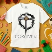 Forgiven  3 Nails crown of thorns  Kids T-Shirt thumb 3