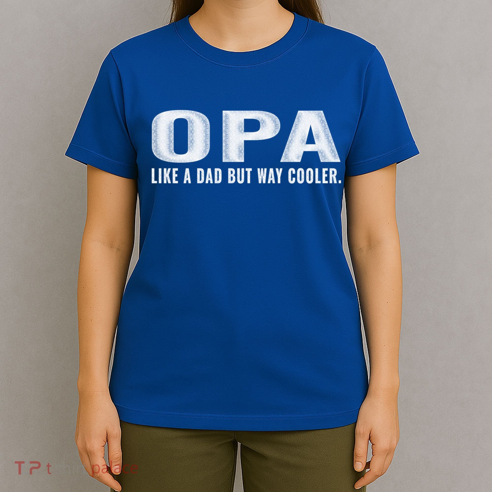 Family 365 Opa Like A Dad But Way Cooler Grandpa Cool Gift T-Shirt