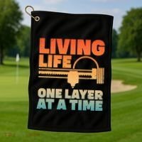 Funny 3d Printing Art 3d Printer Lovers Geeks Golf Towel thumb 1