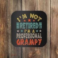 Family 365 Retired Grampy Father Day Grandpa Gift Coaster thumb 0