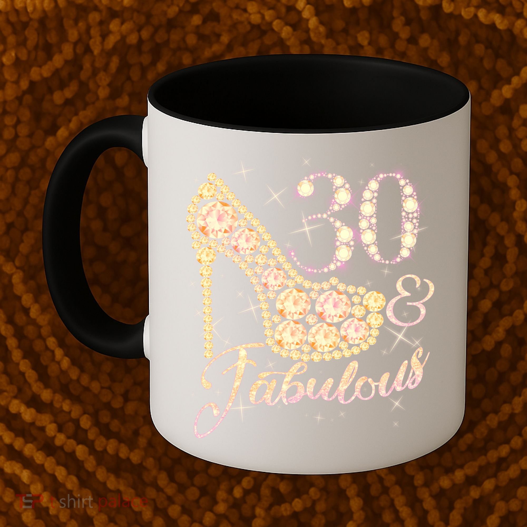 Fabulous & 30 Sparkly Heel 30th Birthday Coffee Mug