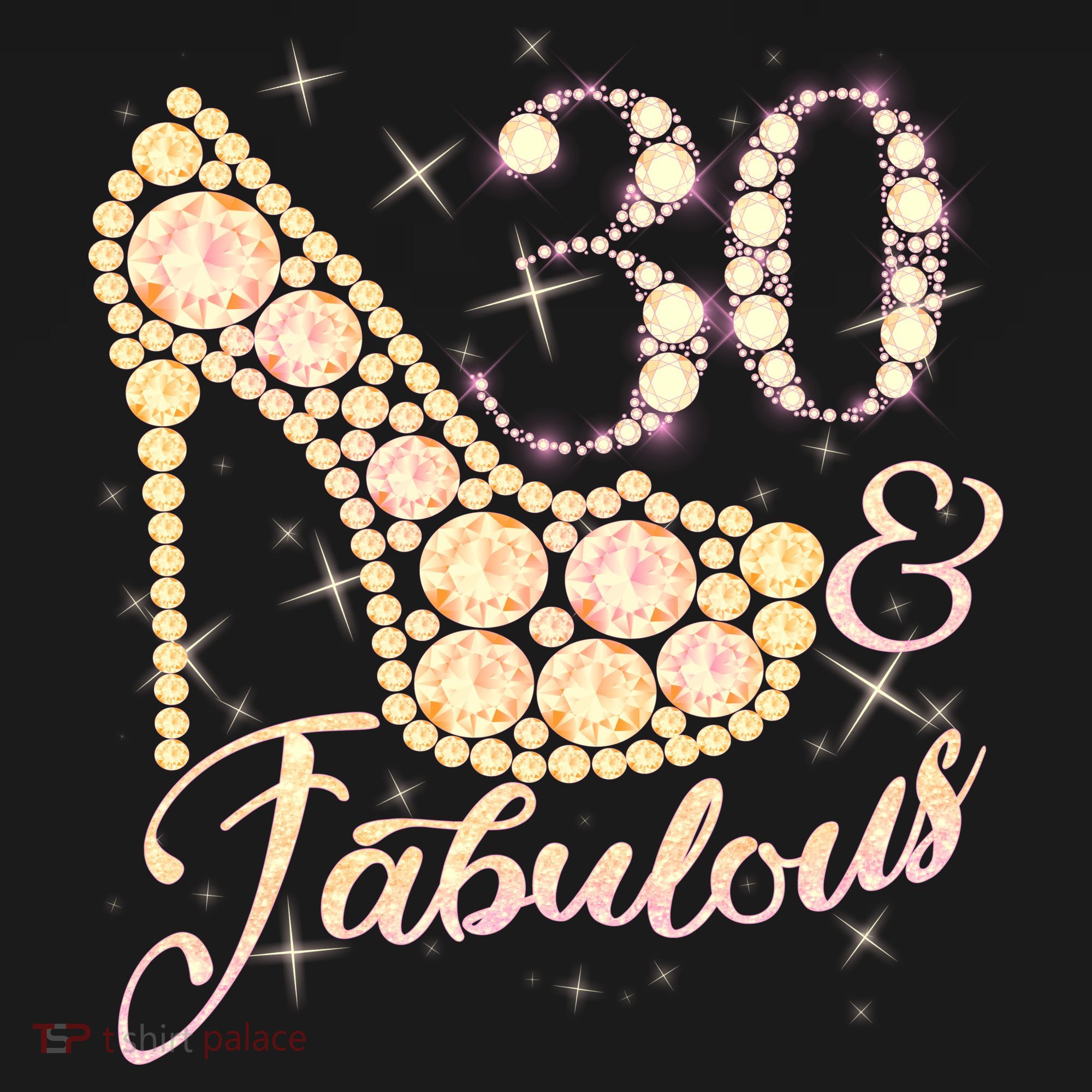 Fabulous & 30 Sparkly Heel 30th Birthday Polo