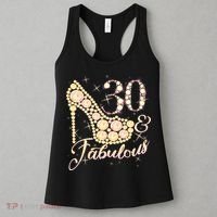 Fabulous & 30 Sparkly Heel 30th Birthday Women's Tank Top thumb 3