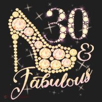 Fabulous & 30 Sparkly Heel 30th Birthday Golf Towel thumb 3