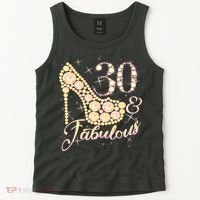 Fabulous & 30 Sparkly Heel 30th Birthday Tank Top thumb 2