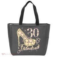 Fabulous & 30 Sparkly Heel 30th Birthday Tote Bag thumb 0