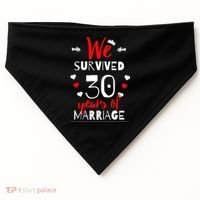 Funny 30th Wedding Anniversary Gifts For Couples USA-Made Doggie Bandana thumb 0