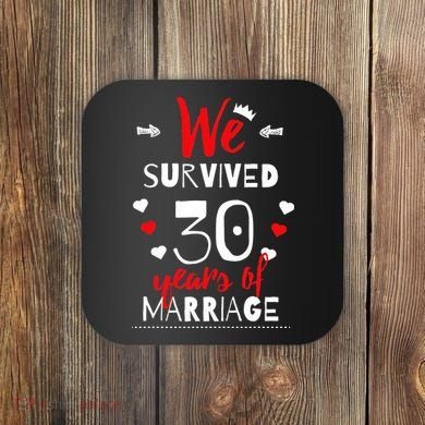 Funny 30th Wedding Anniversary Gifts For Couples Coaster
