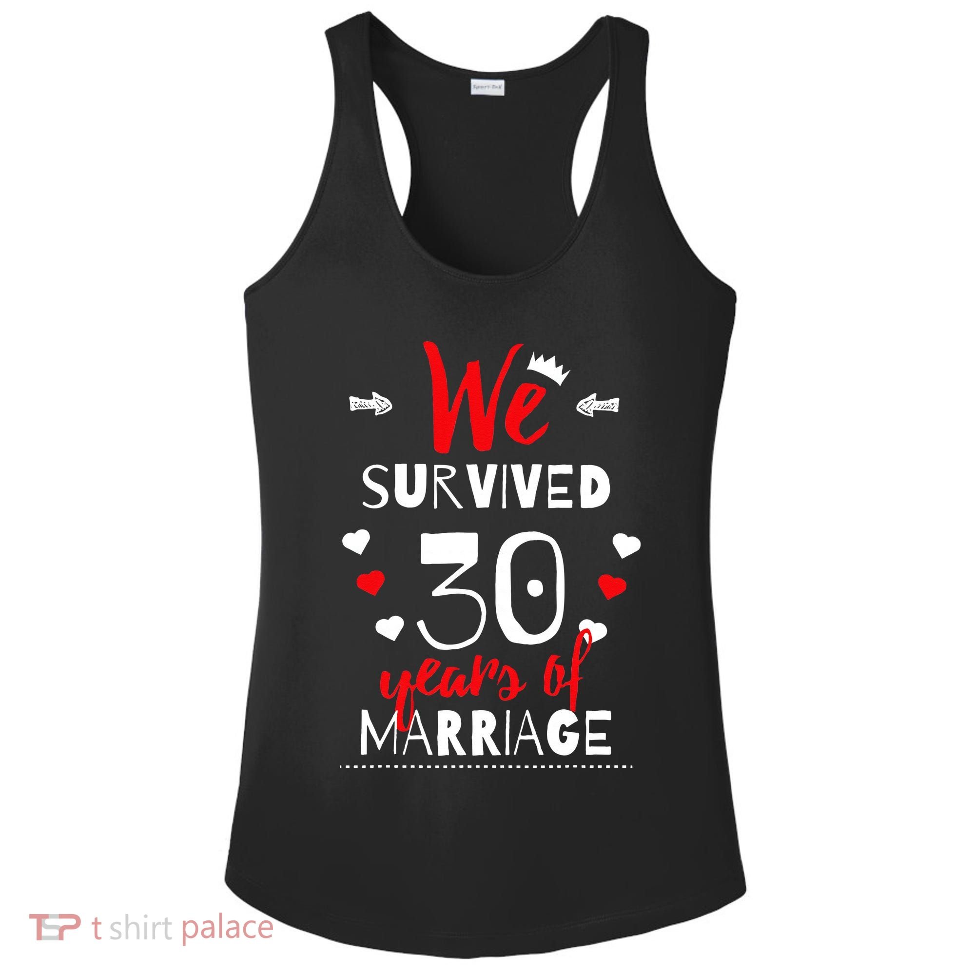 Funny 30th Wedding Anniversary Gifts For Couples Ladies PosiCharge Competitor Racerback Tank