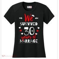 Funny 30th Wedding Anniversary Gifts For Couples Women's Cooling Performance Crew T-Shirt thumb 0