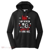 Funny 30th Wedding Anniversary Gifts For Couples Performance Fleece Hoodie thumb 0