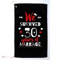 Funny 30th Wedding Anniversary Gifts For Couples Golf Towel thumb 0