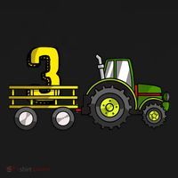 Farm 3 Year Old Barnyard Boy 3rd Birthday Tractor Kids Sweatshirt thumb 2