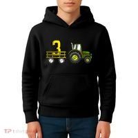 Farm 3 Year Old Barnyard Boy 3rd Birthday Tractor Kids Hoodie thumb 4