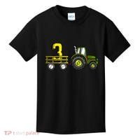 Farm 3 Year Old Barnyard Boy 3rd Birthday Tractor Kids T-Shirt thumb 0